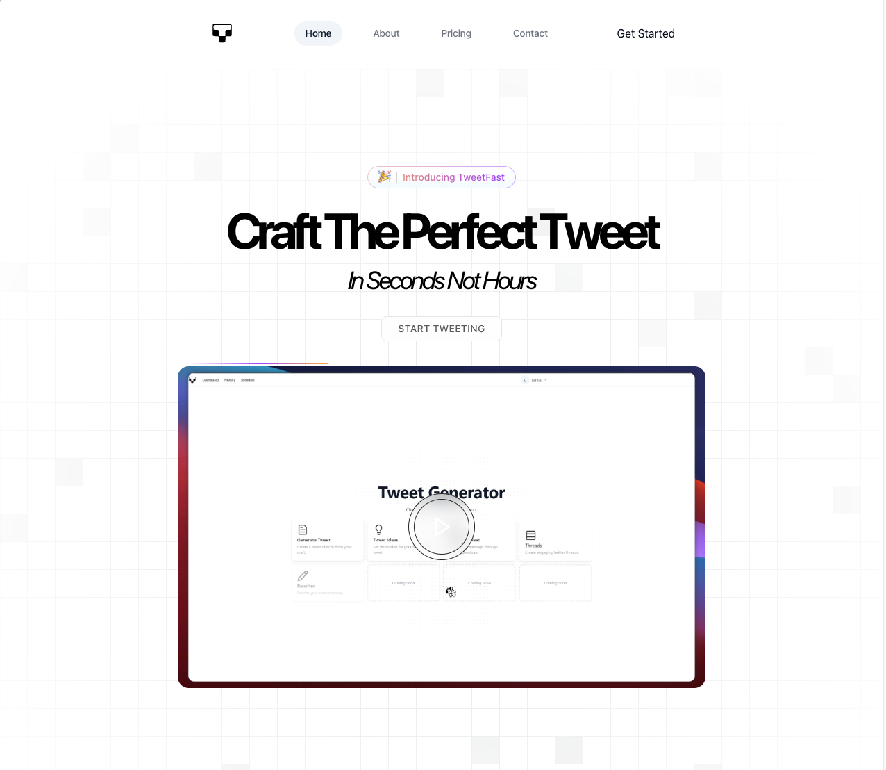 tweetfast homepage